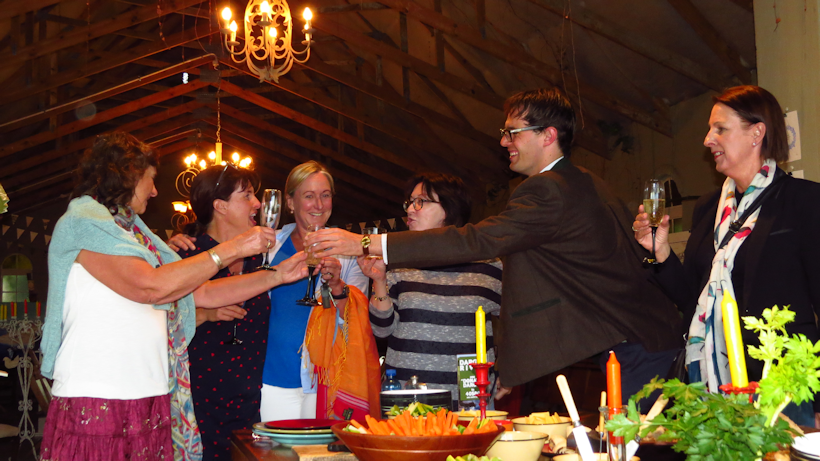 Guests at the Liitle Art Exhibition